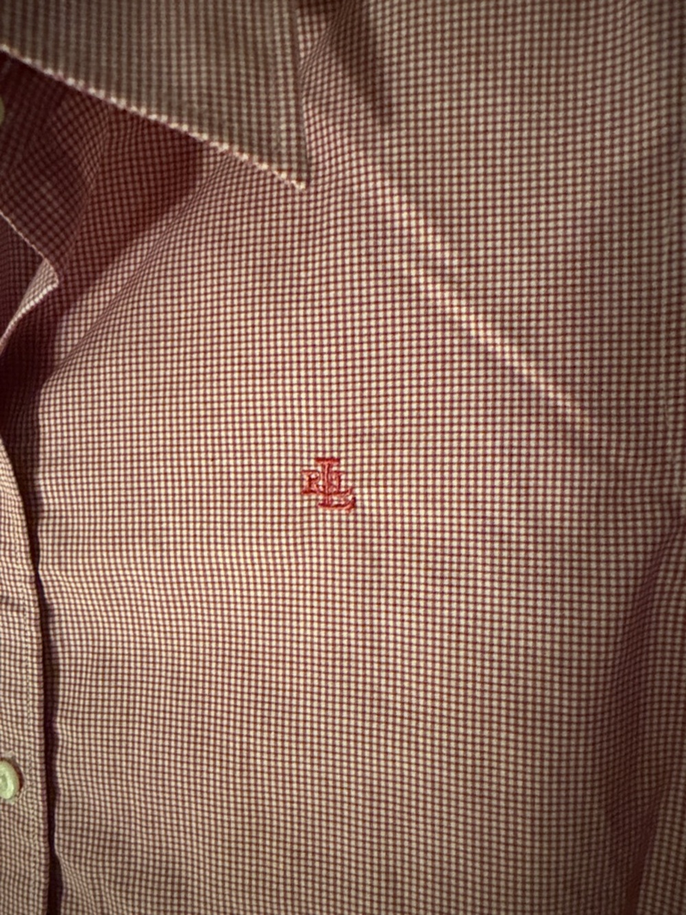Lauren Ralph Lauren Pink Long-Sleeve Button-Down Shirt. - Picture 2 of 6